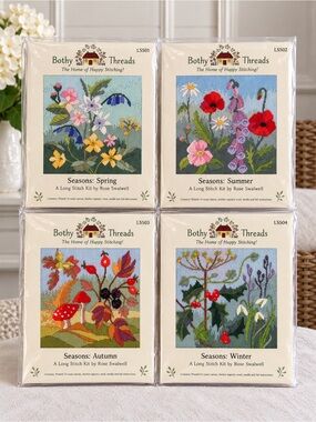 Bothy Threads Four Seasons Long Stitch Kit Set of 4 NWT
